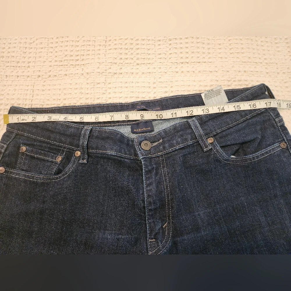 Levi's Women's Mid Rise Skinny Blue Jeans Red Tab Sz 16 Y2K Retro 90s Grunge